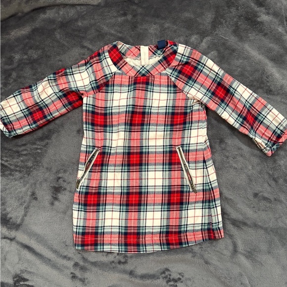 Baby Gap red plaid tunic - Picture 1 of 2